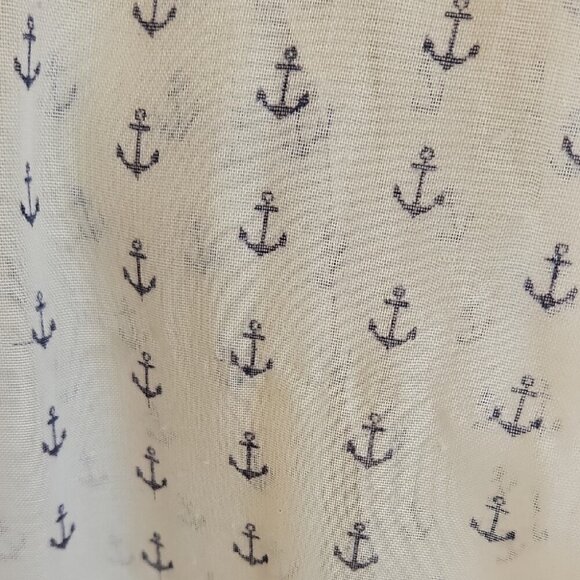 JCREW Cream Scarf with Anchor Print - Picture 3 of 3